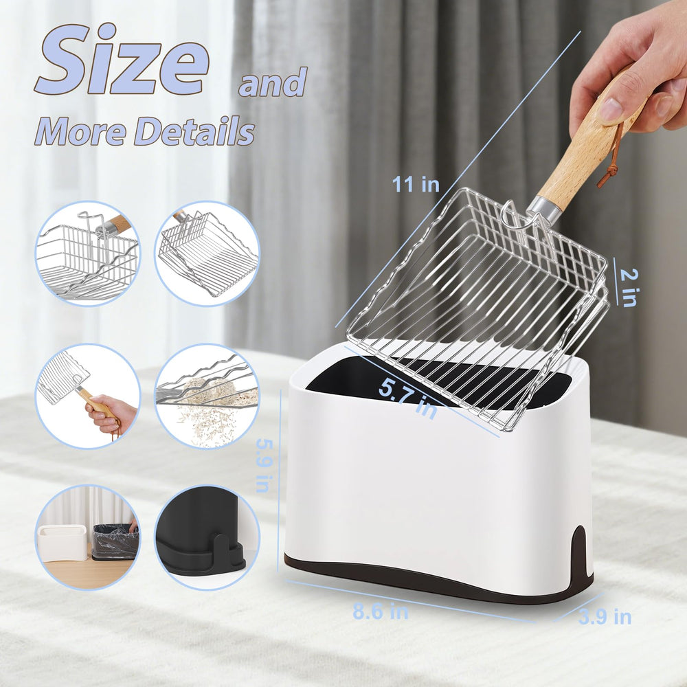 PIPIMOO pelle-litière support: porte pratique et rangement.
