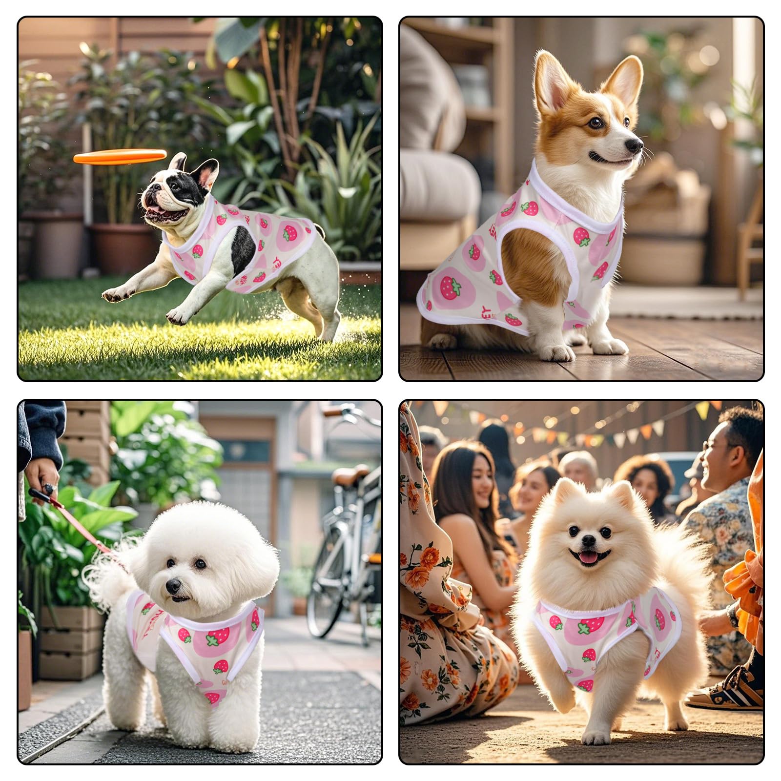 T-shirt Pistha rose idéal pour sorties et vacances avec votre chien.