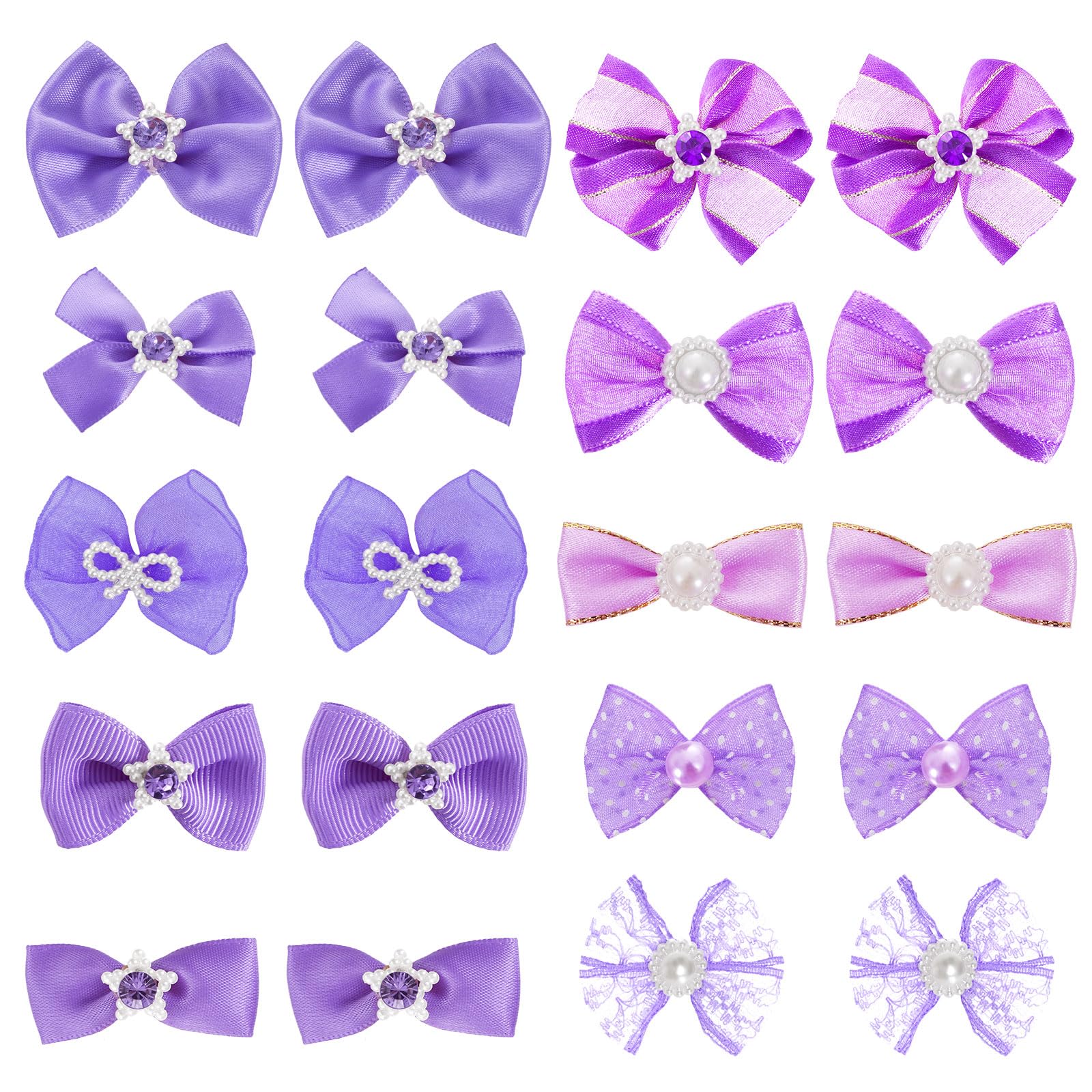 Pistha: nœud-cheveux-chien rose-dentelle-perles, ensemble polyvalent pour sorties.