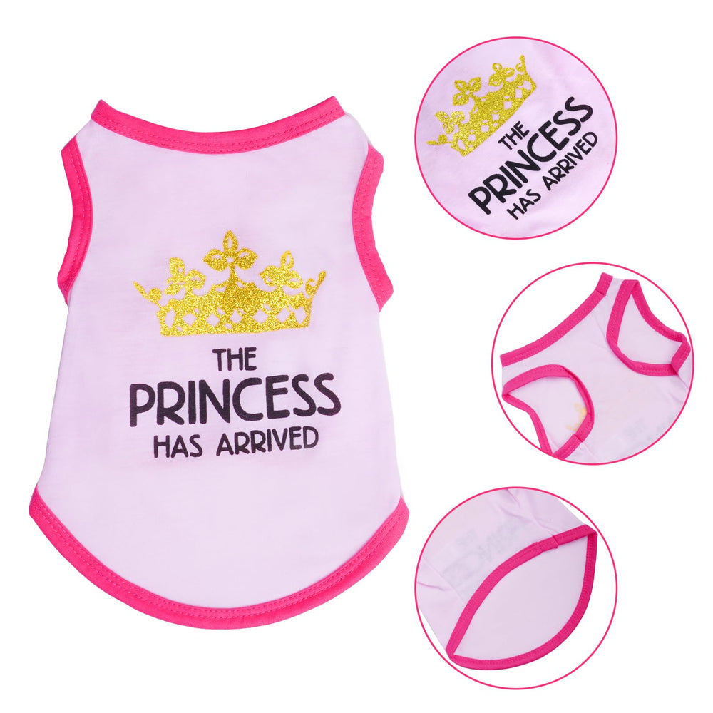 Pistha t-shirt sans manches pour chat rose—imprimé charmant et confort quotidien.