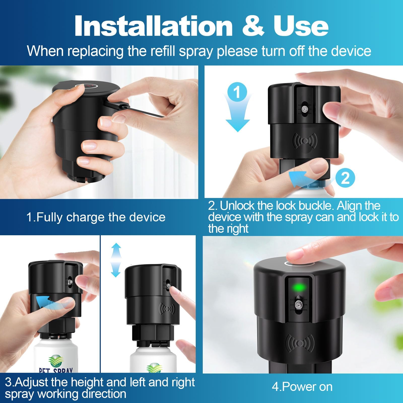 Piutezo Recharge Dissuasion Chat Flacon 3,89 onces: solution pratique et prête à l’emploi