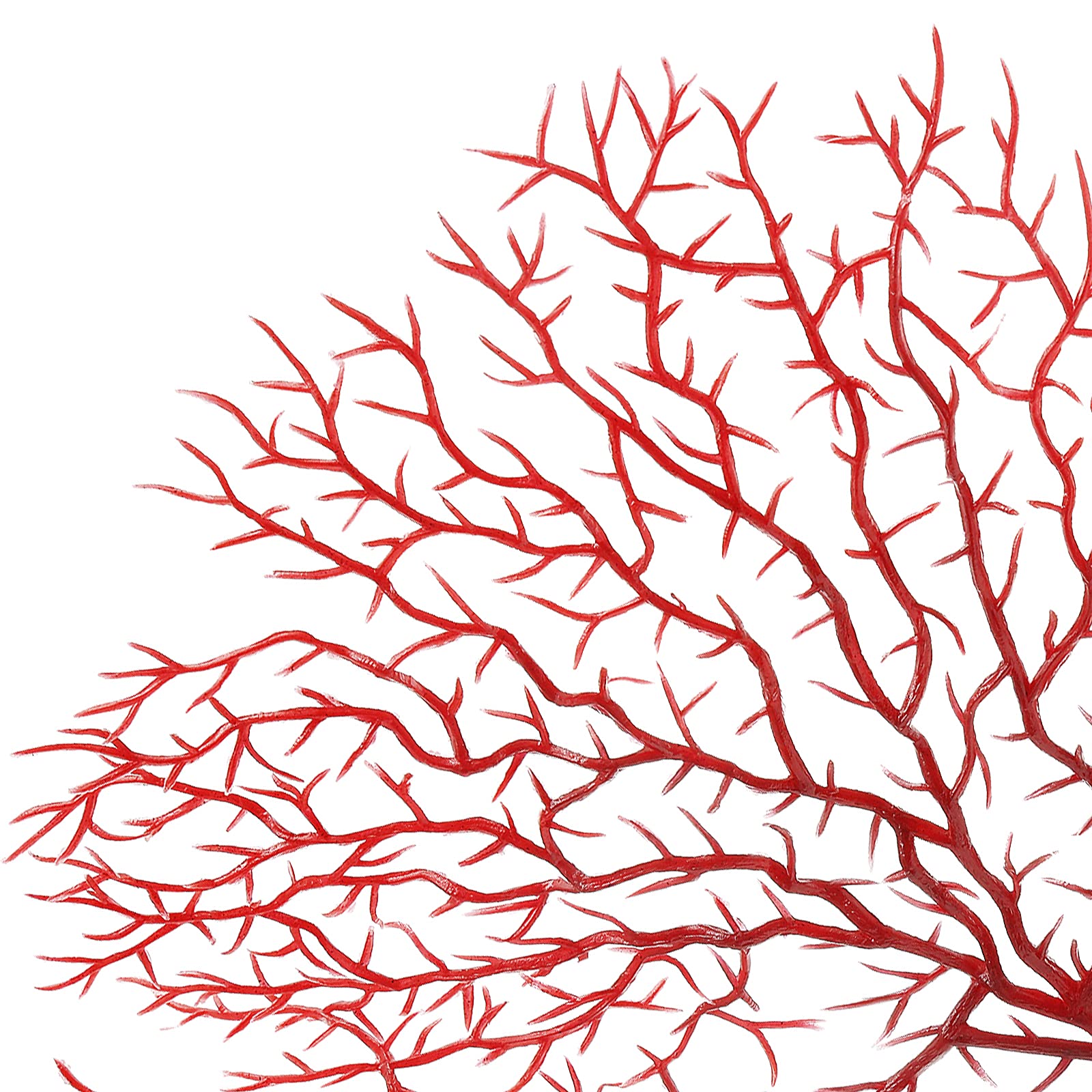 Piutouyar décor aquarium corail-eventail rouge, facile à placer dans l'eau