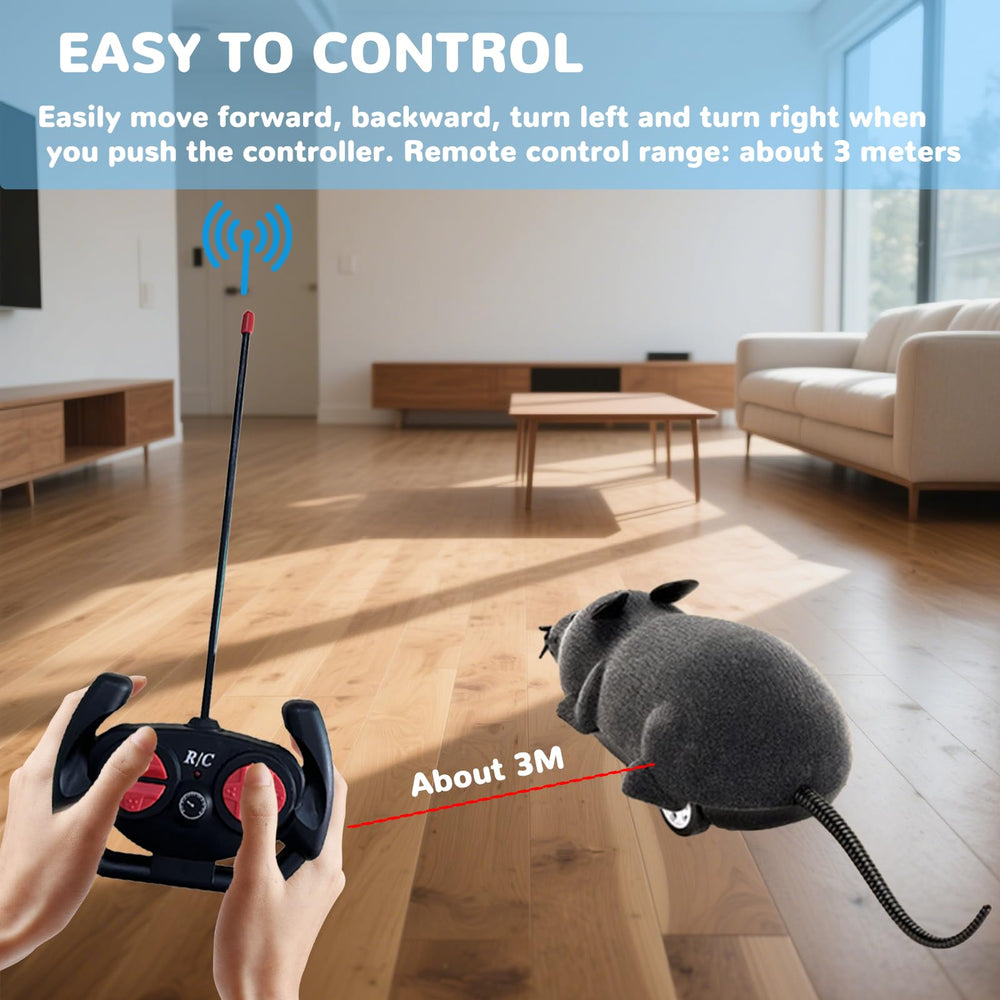 Pixibond Jouet interactif pour chat gris réaliste et ludique