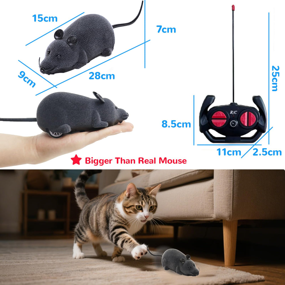 Pixibond Souris RC gris, farce interactive pour animaux et amis