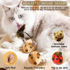 Pixibond Souris-jouet-chat, design réaliste pour des heures d’amusement interactif.