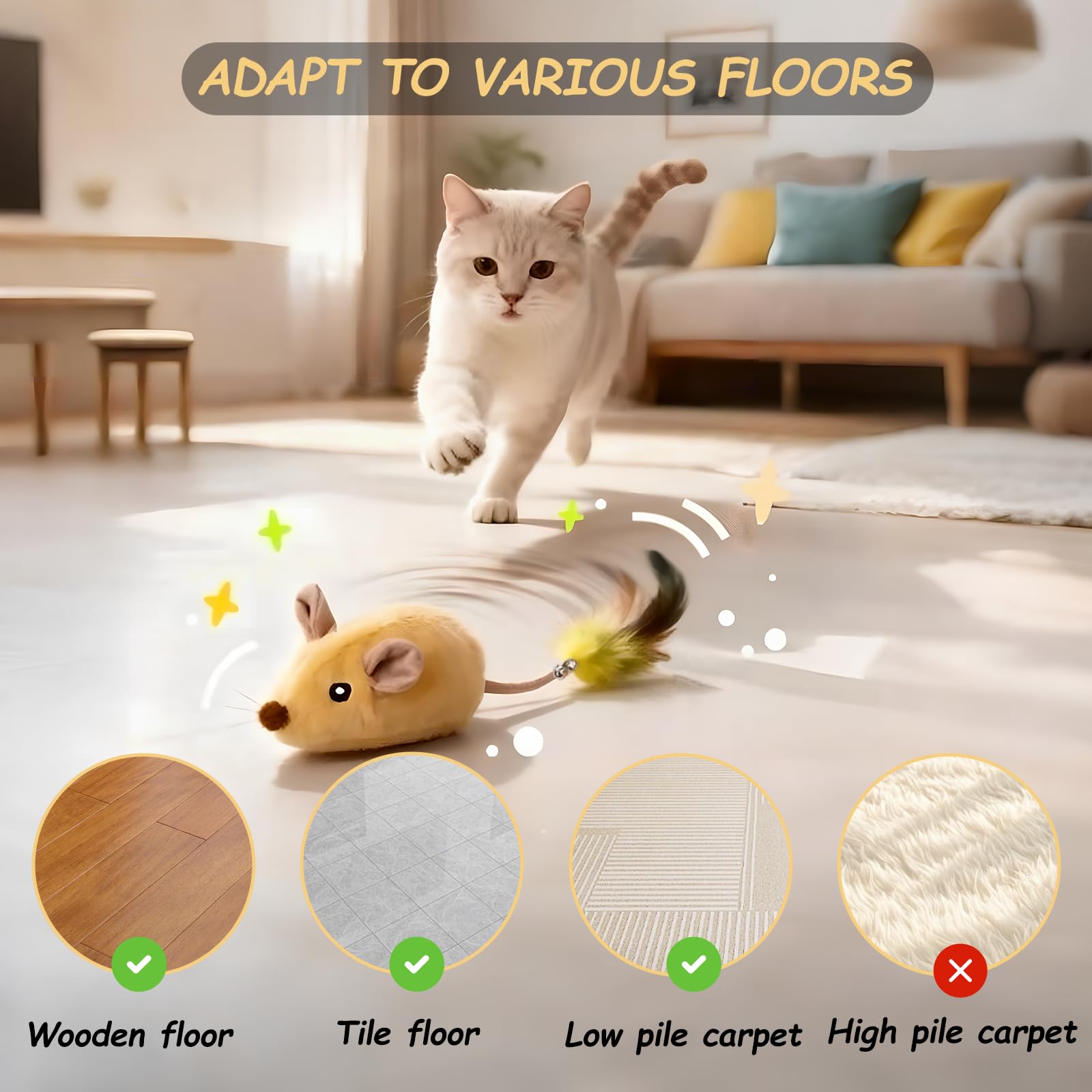 Pixibond Souris-jouet-chat taille réaliste, adaptée à petits chiens et chatons actifs.