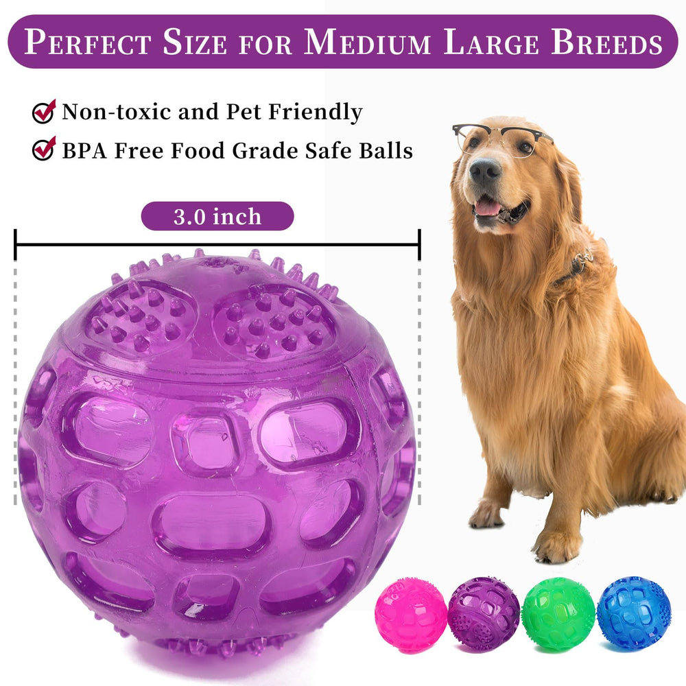 Balle PJDH 3 pouces violette avec sifflet, idéale pour le jeu intérieur.