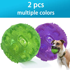 PJDH balle durable verte et violette, résistante aux mâchoires fortes.