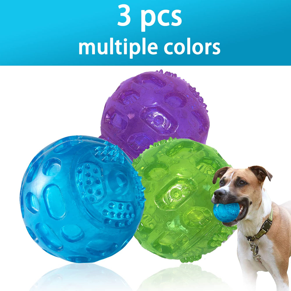 Balle PJDH 3-pouces bleu siffleuse, flottante pour jeux intérieurs et extérieurs.