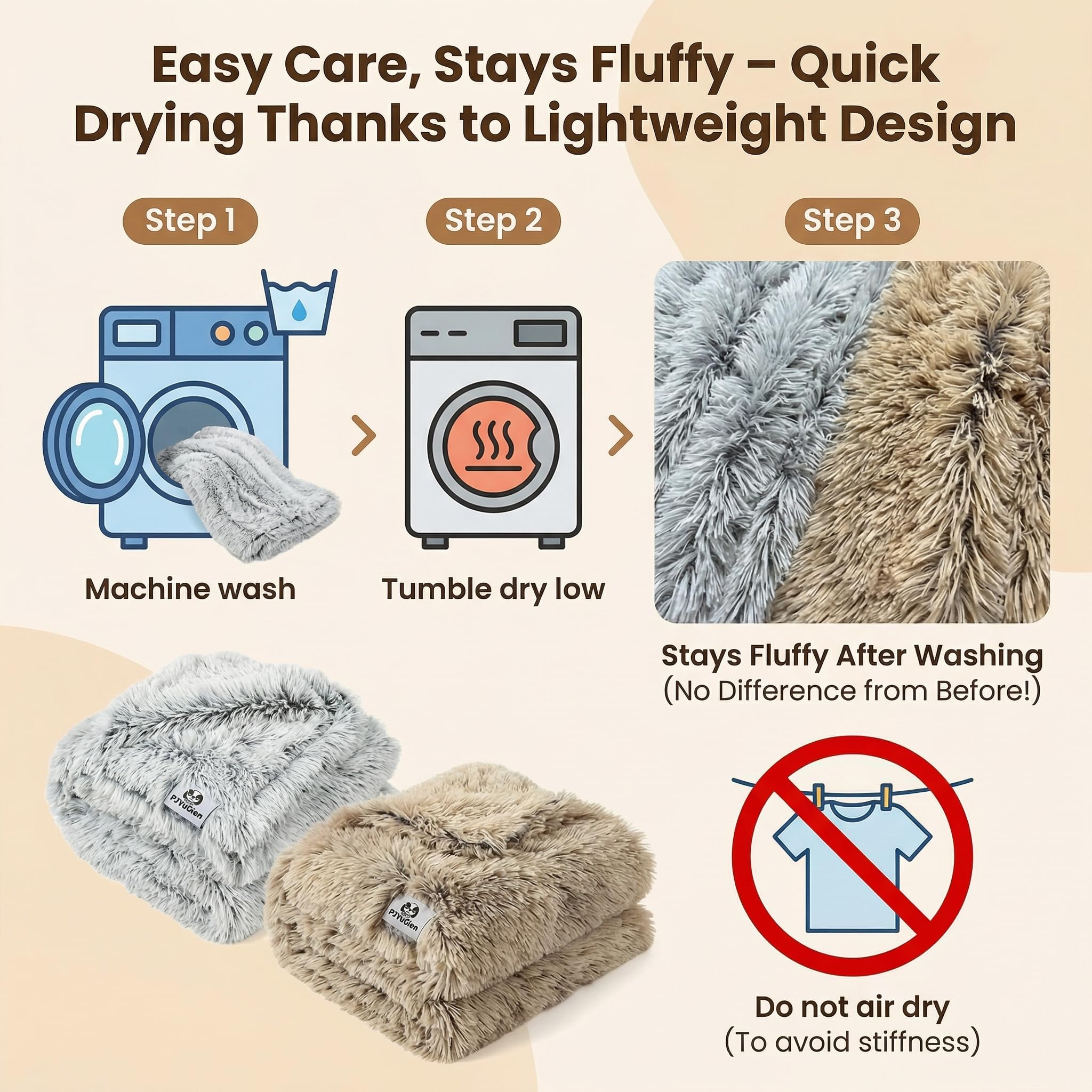 PJYuCien - Couture résistante et matière douce, durable après lavage.