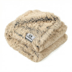 PJYuCien - Couverture chien beige 16x24, douceur et chaleur légère pour le canapé.