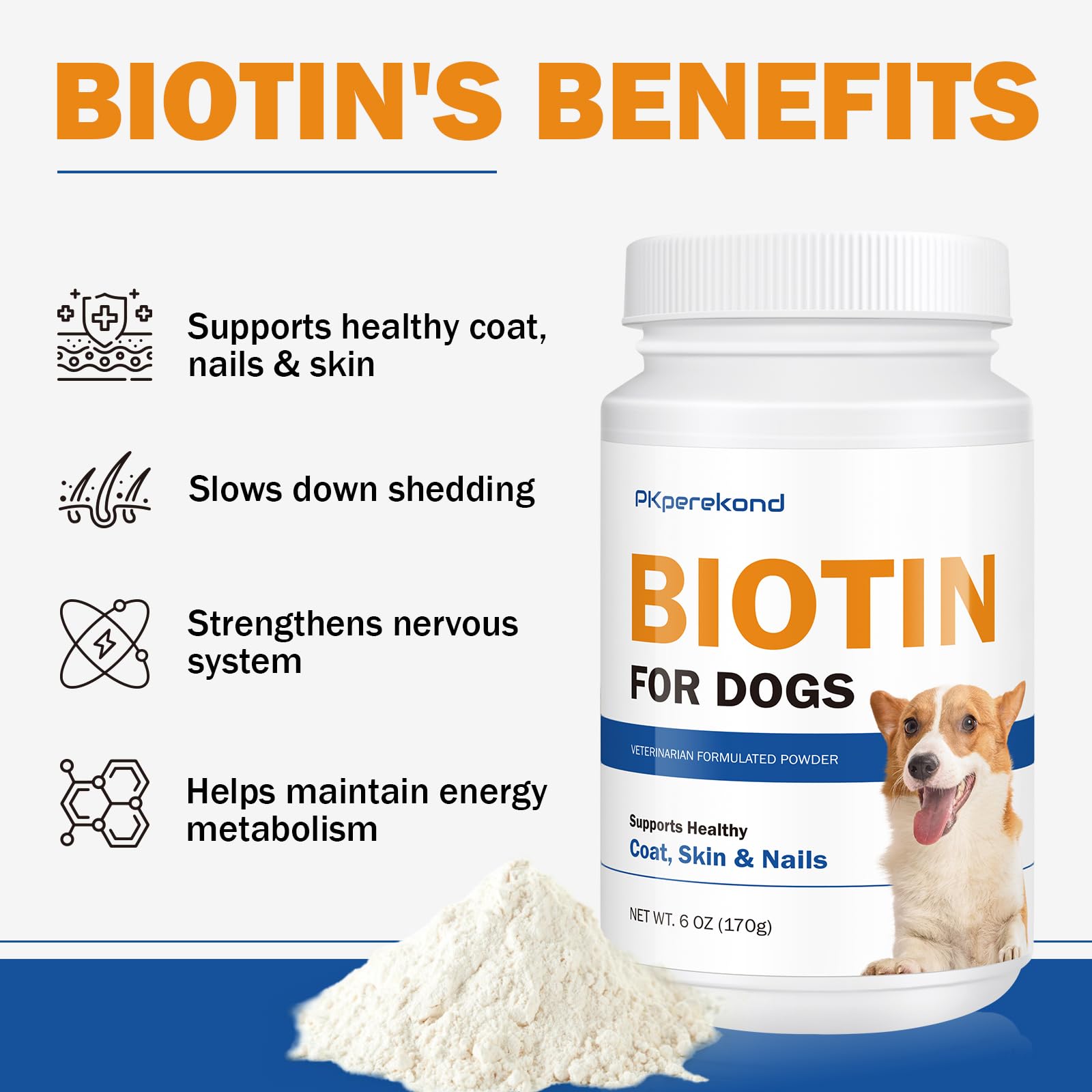 PKperekond Biotine pour chien – énergie et vitalité quotidiennes.