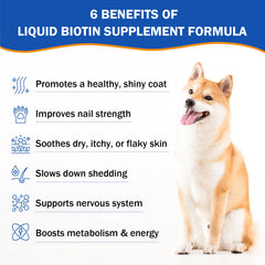 PKperekond biotine liquide, peau plus confortable et irritations réduites chez le chien.