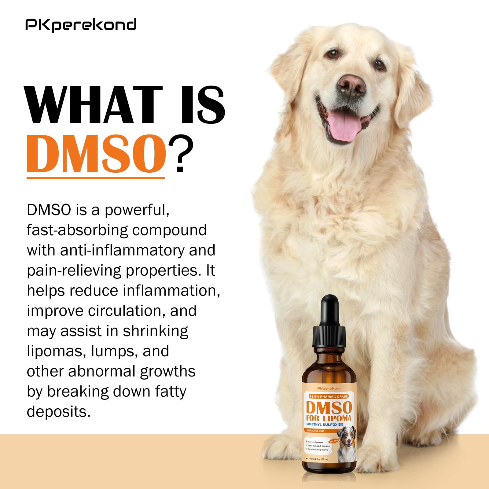 PKperekond DMSO – application douce pour chien.