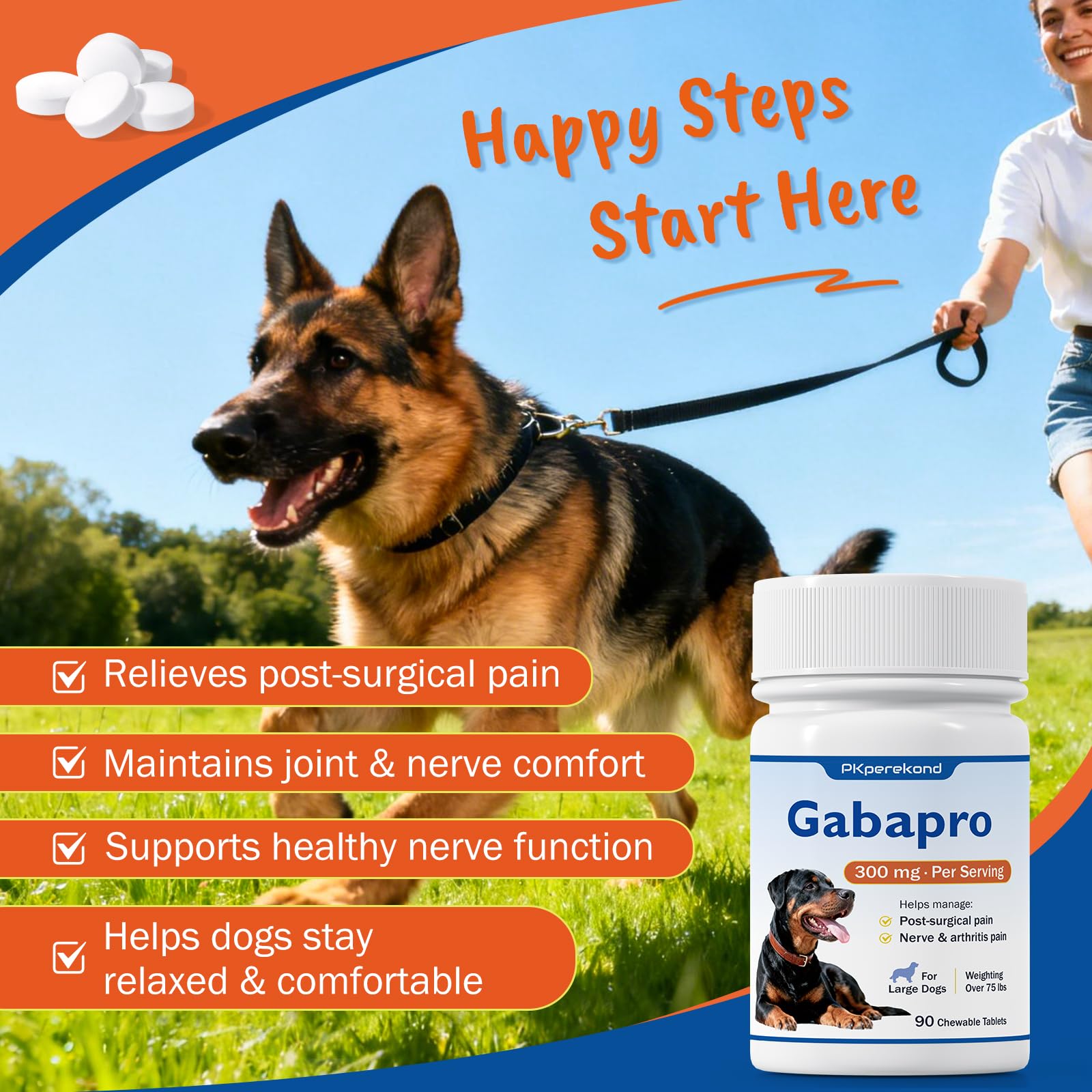PKperekond Gabapro – relief post-chirurgie pour chien, confort rapide.