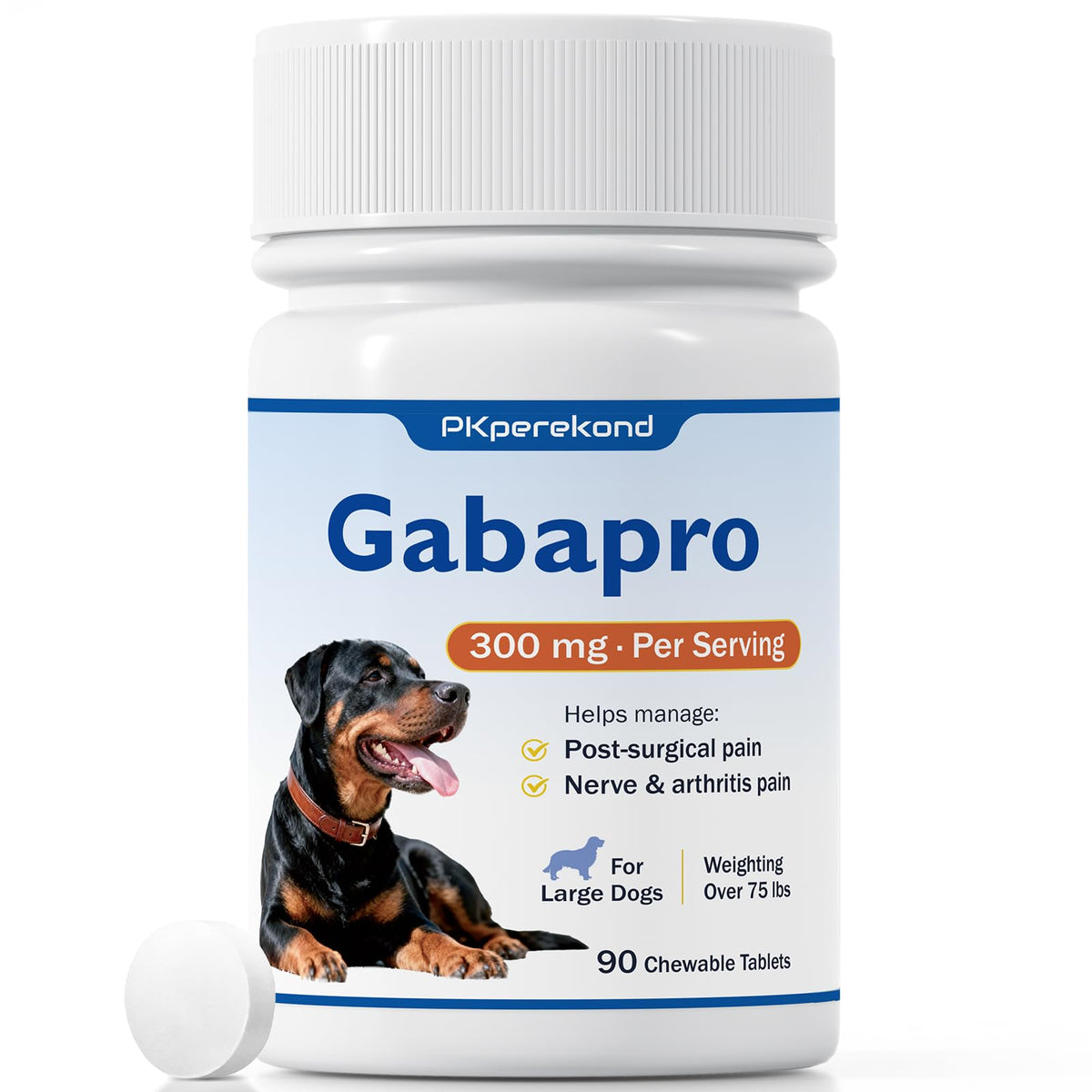 PKperekond Gabapro – tablette 300 mg pour chiens grands, soutien mobilité.
