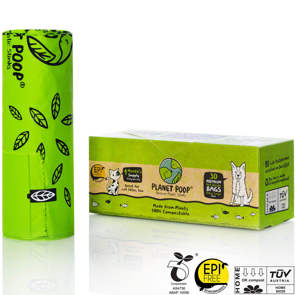 Conception résistante PLANET POOP pour nettoyages rapides de boîtes à litière.