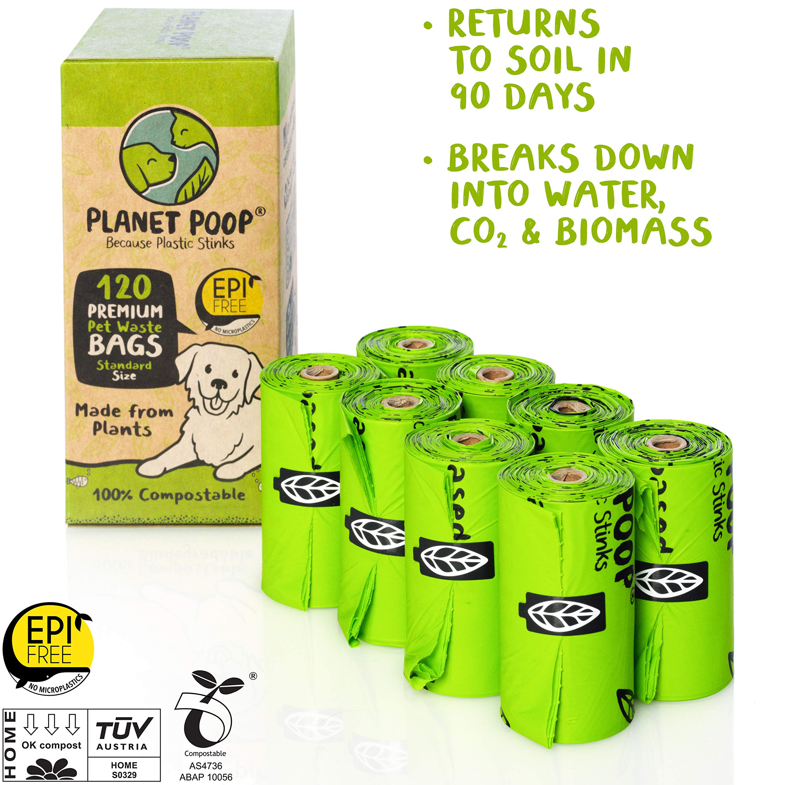 PLANET POOP: sacs sans parfum, épais et résistants.