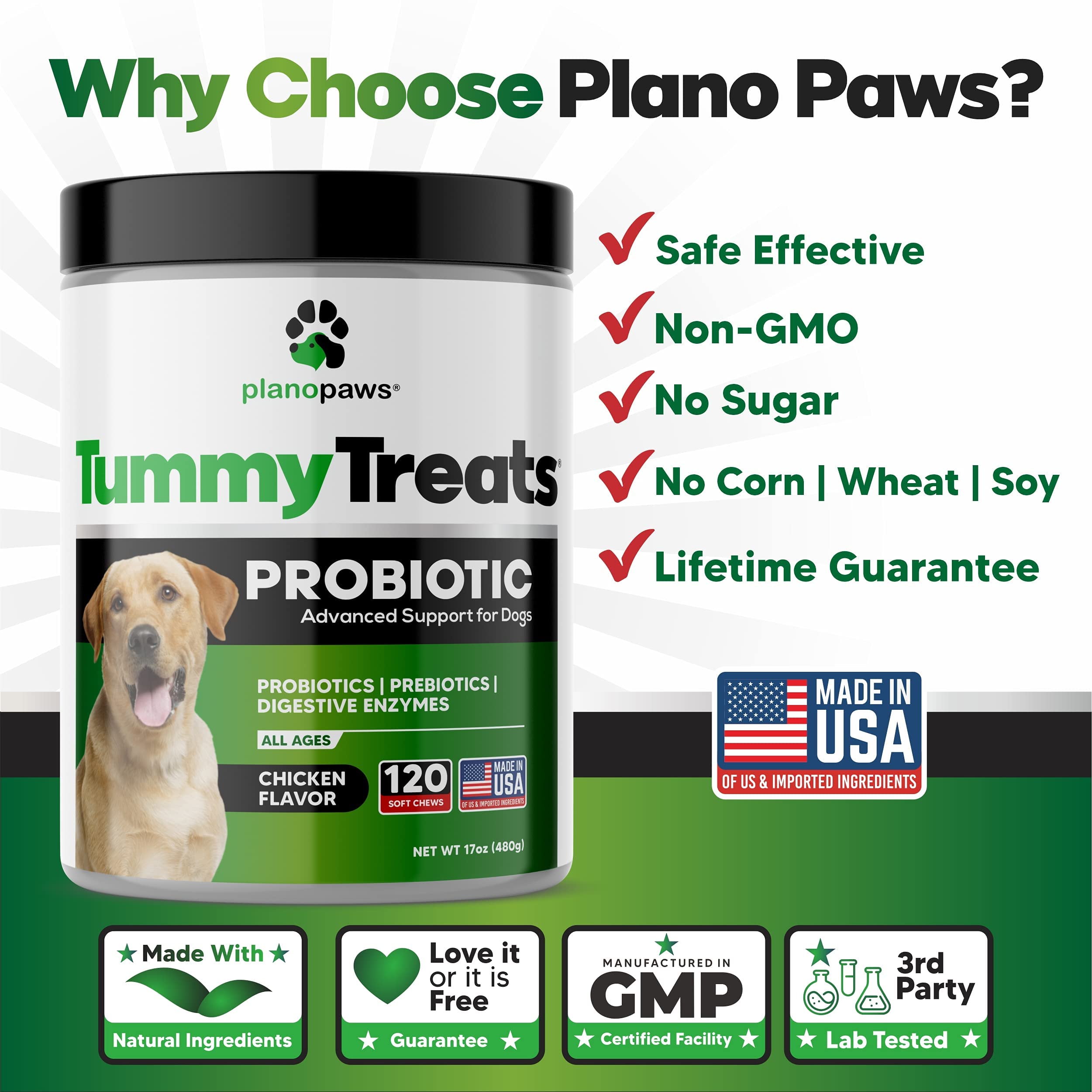 Planopaws Enzymes digestives – soutien digestif et réduction des inconforts.