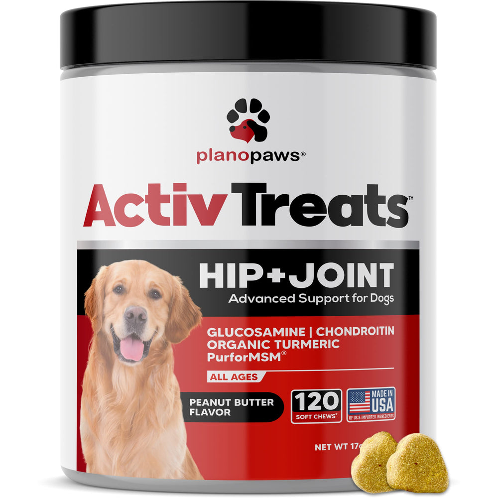 Planopaws glucosamine pour chien – bouchées au beurre de cacahuète soutien articulations