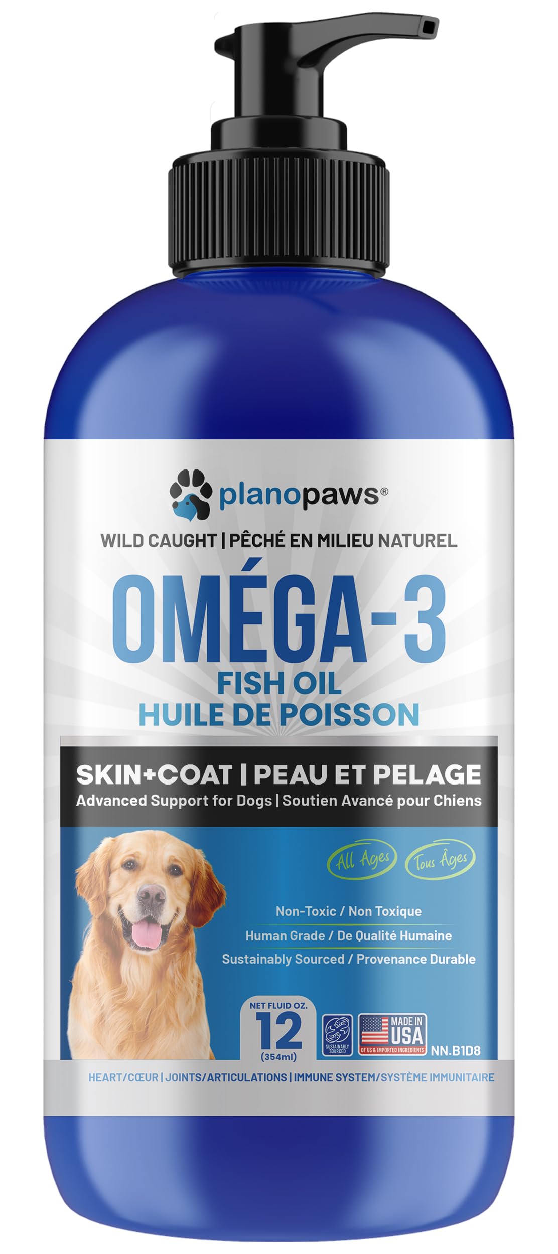 Planopaws Omega3 chien — source DHA/EPA durable et saine.