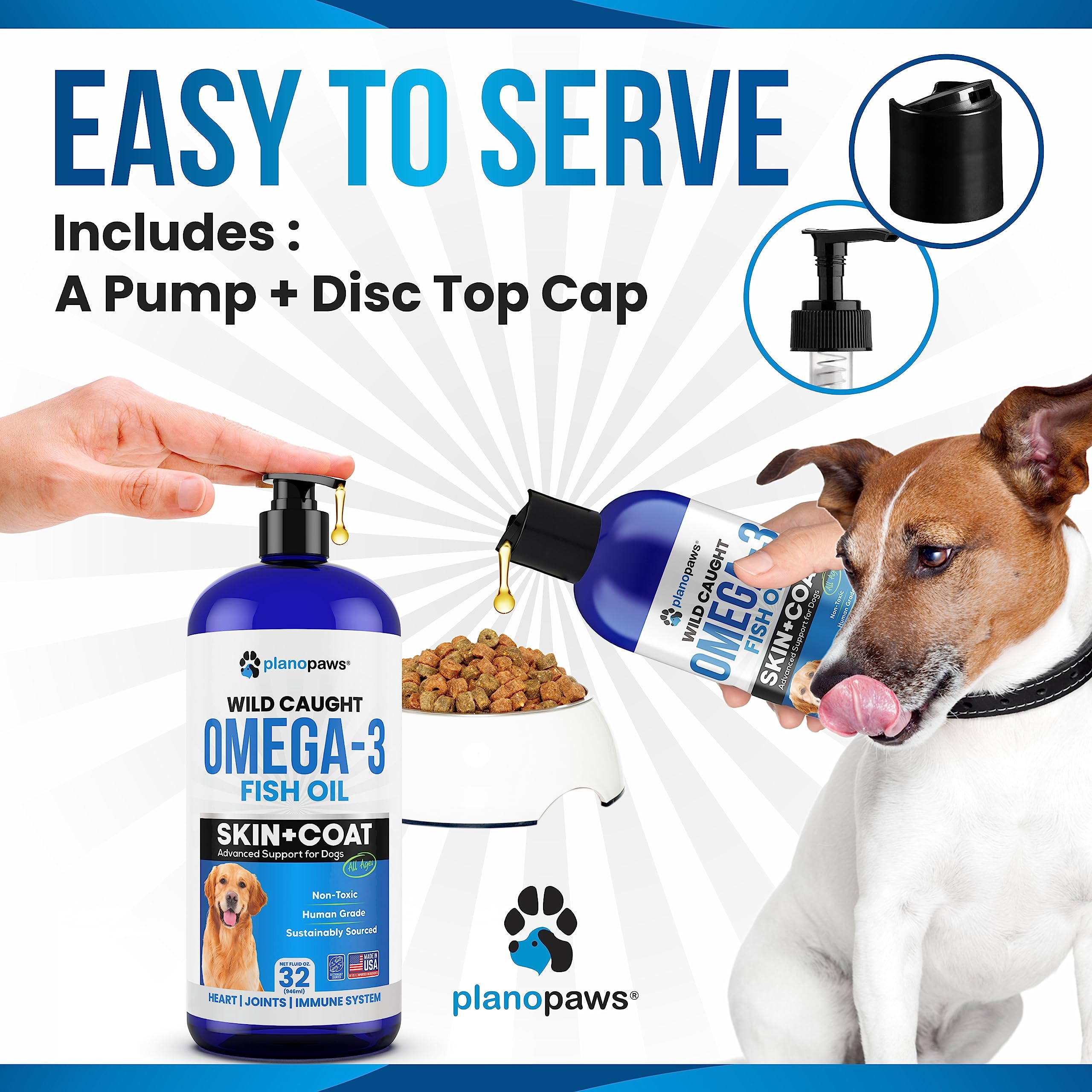 Plano Paws – formule faible odeur et ingrédients sûrs pour chiens.