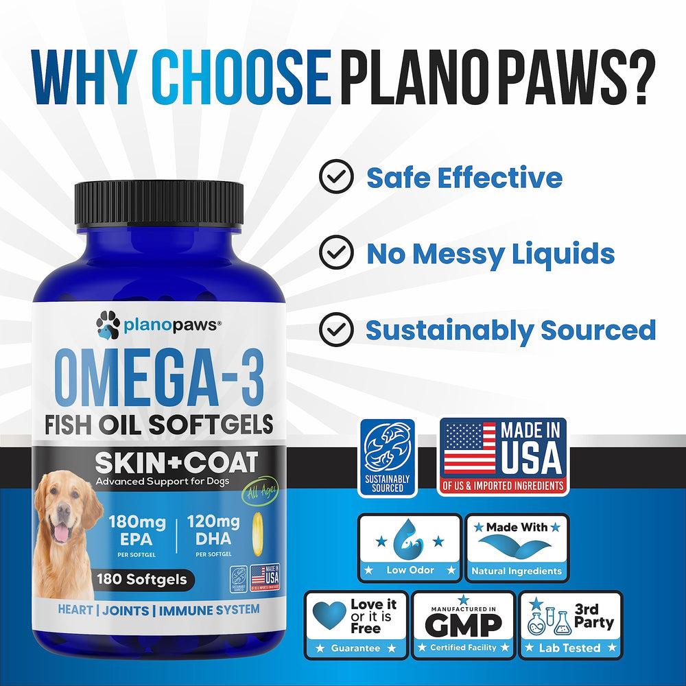 Planopaws peau saine chien – peau et pelage améliorés.