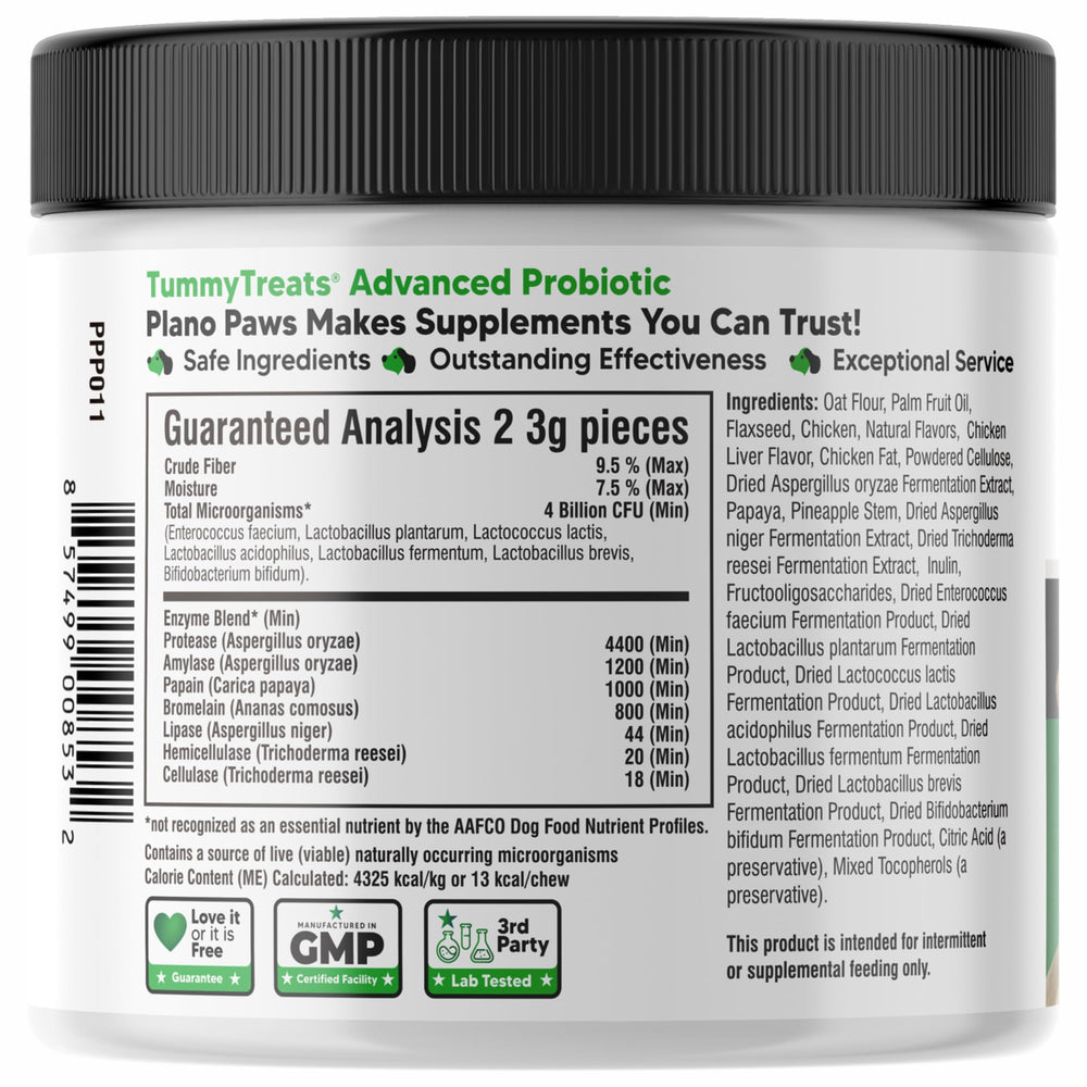 Planopaws Probiotiques Chiens — enzymes pour absorption des nutriments