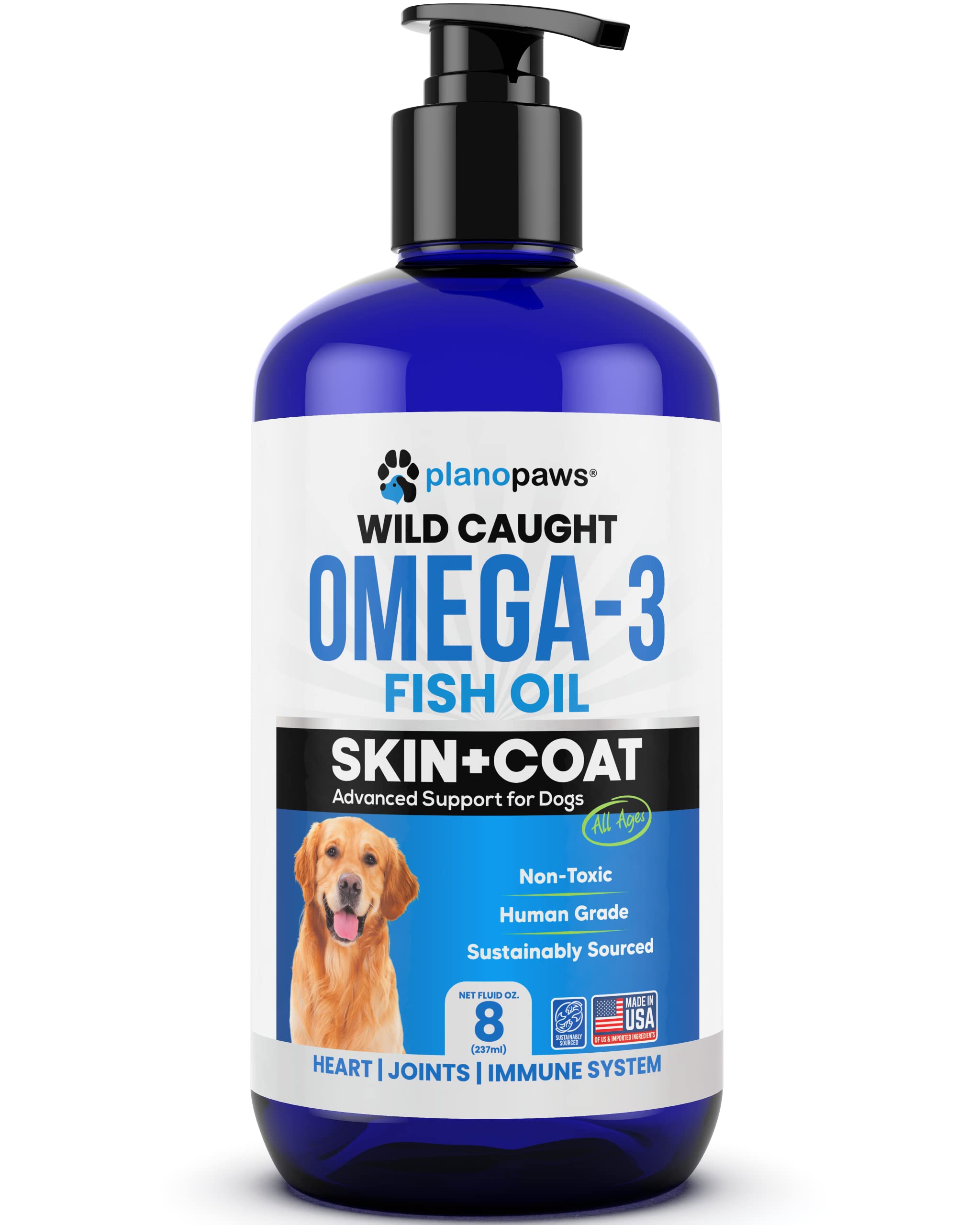 Planopaws Source durable huile omega3: poisson durable et traçable.