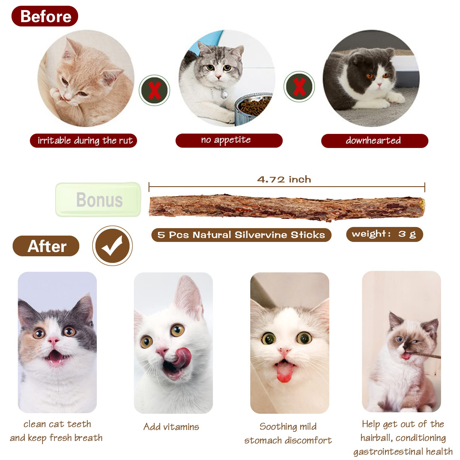 Plant Castle jouet chat 40 cm tige bois naturel pour sécurité et confort.