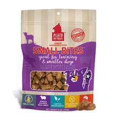 PLATO friandises pour chien, emballage, bouchées d'agneau séchées, pratique pour l'entraînement
