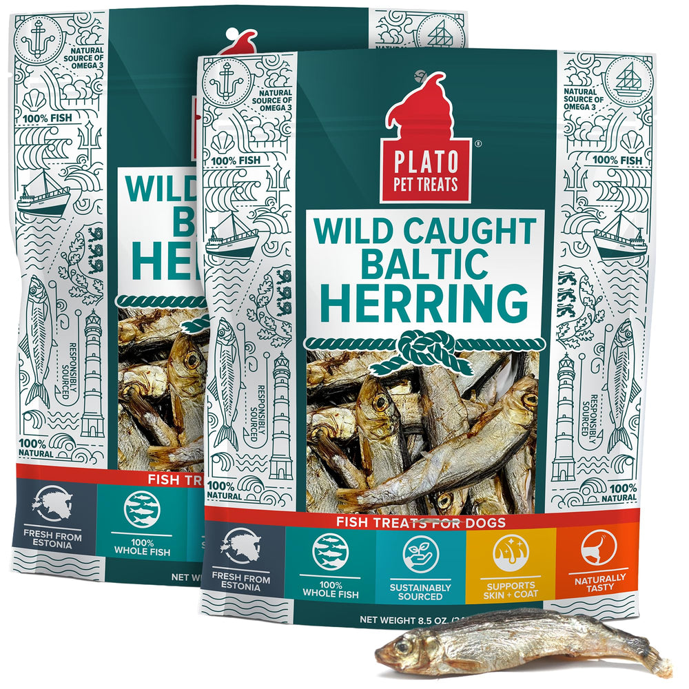 Plato poisson-entier-seche-a-lair : récompense naturelle et saveur attrayante pour chien.