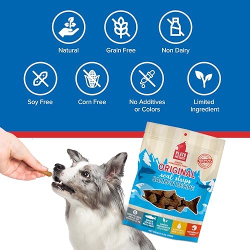 PLATO Real Strips saumon, qualité californienne et fabrication locale.