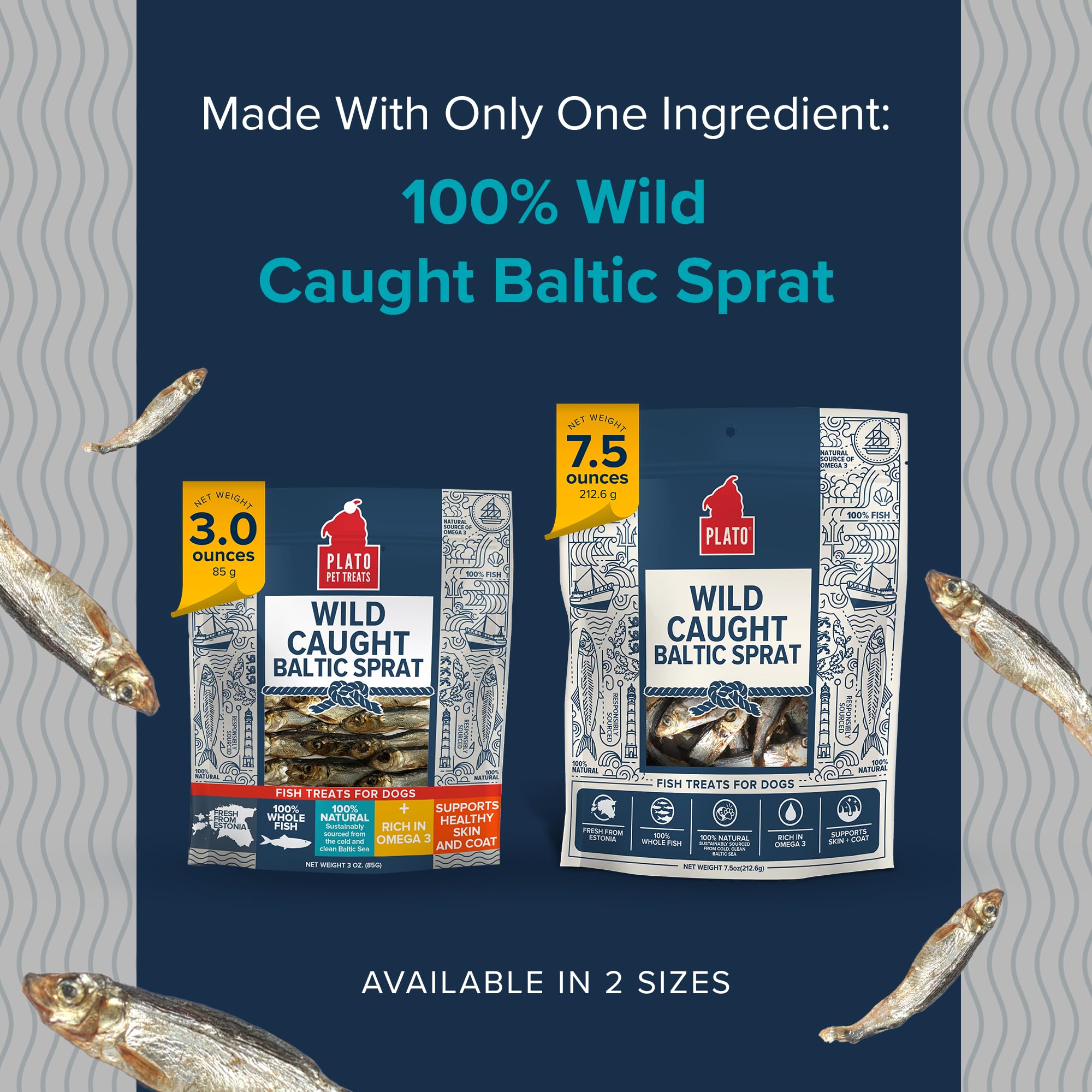 Sans céréales et additifs Plato Poisson Entier option saine