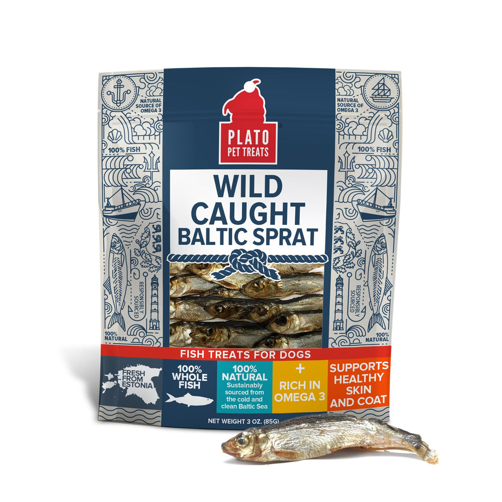 PLATO Sprat Baltique emballage visible, friandise pratique pour récompenses