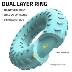 Playology anneau pour chiens de grande taille, conçu pour mordiller et tirer en sécurité.