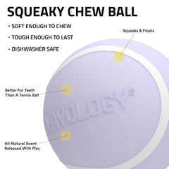 Balle flottante Playology pour chiens, parfaite pour les jeux dans l'eau.