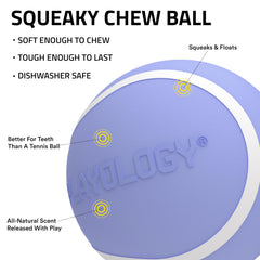 Playology Balle robuste pour grandes races, couleur bleue, durabilité assurée.