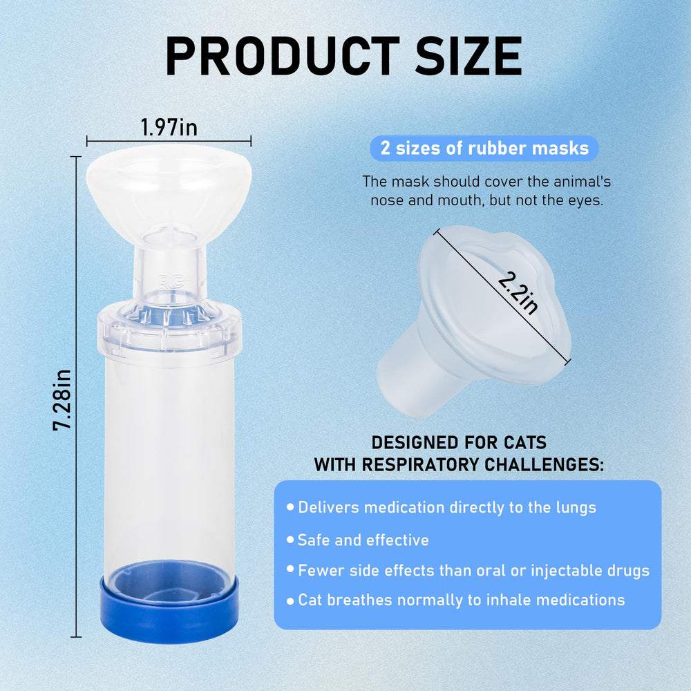 plceo inhalateur-spacer pour chat avec masque petit, utilisation confortable