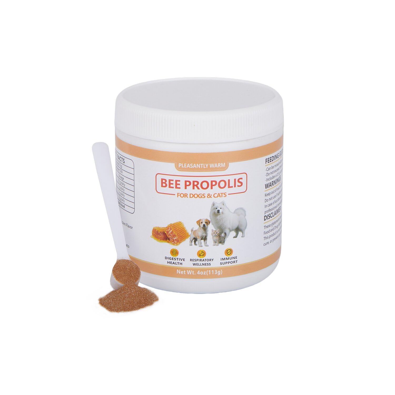 Bouteille Pleasantly Warm Propolis prête à l’emploi pour chiens et chats, routine quotidienne.