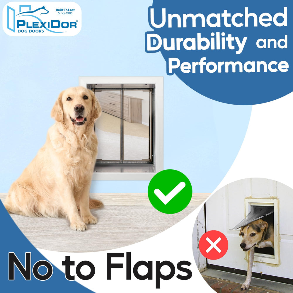 PlexiDor cadre aluminium renforcé pour porte animale durable et moderne.