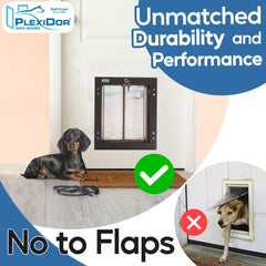 PlexiDor porte bronze vue extérieure, accès simple et sécurisé pour votre animal.