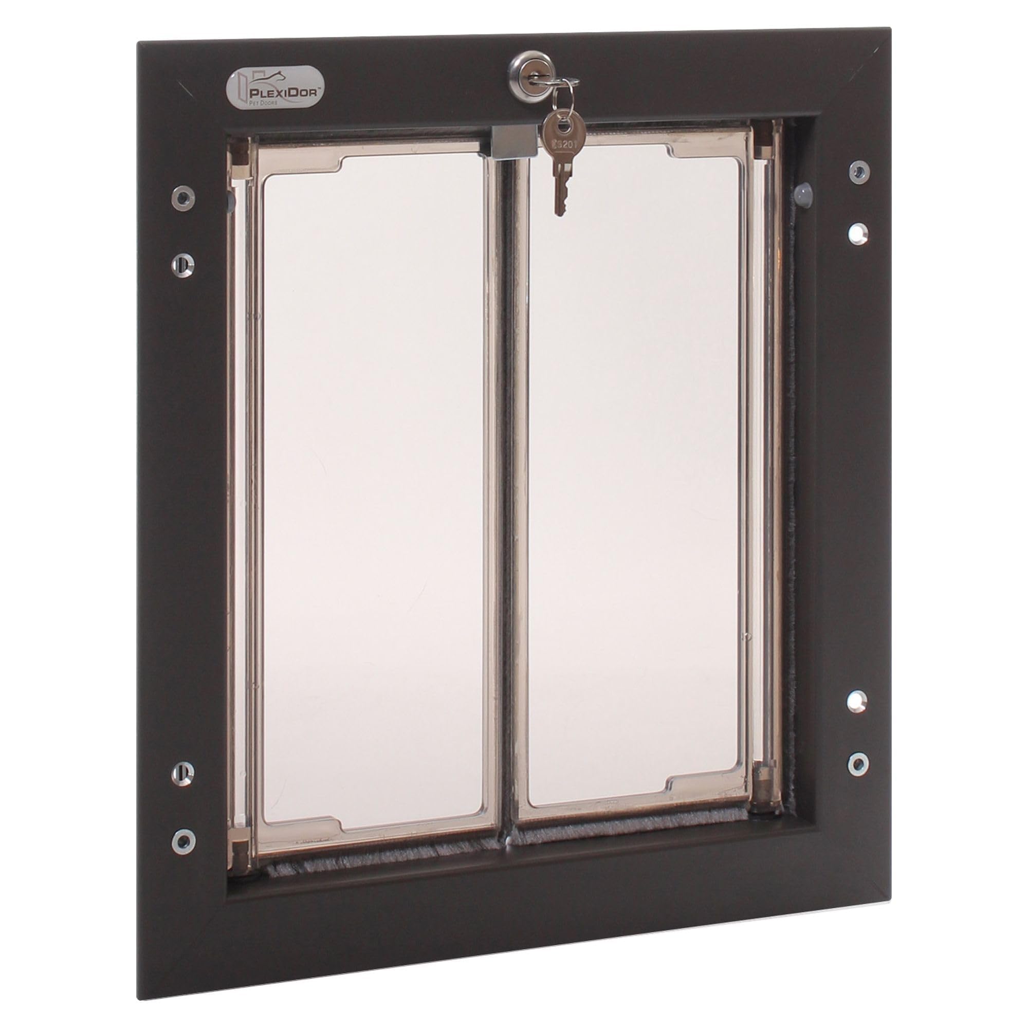 PlexiDor porte chien-chat bronze vue intérieure, installation facile et durable.