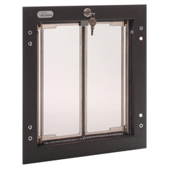 PlexiDor porte chien-chat bronze vue intérieure, installation facile et durable.