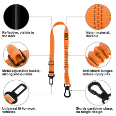 PLUTUS PET Ceinture chien voiture, longueur reglable pour un ajustement parfait.