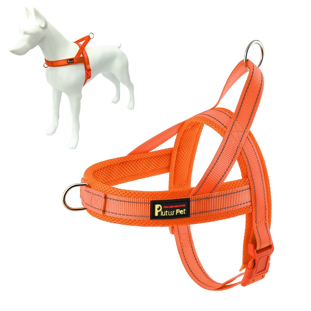 Harnais anti-tirage Plutus Pet, vue avant, confort mesh respirant.