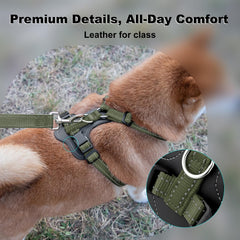 Harnais Plutus Pet, arrière anti-trac, pour des promenades détendues et sûres.
