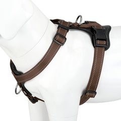 Harnais Plutus Pet antipull ajusté - vue avant pour un contrôle doux pendant l'entraînement.