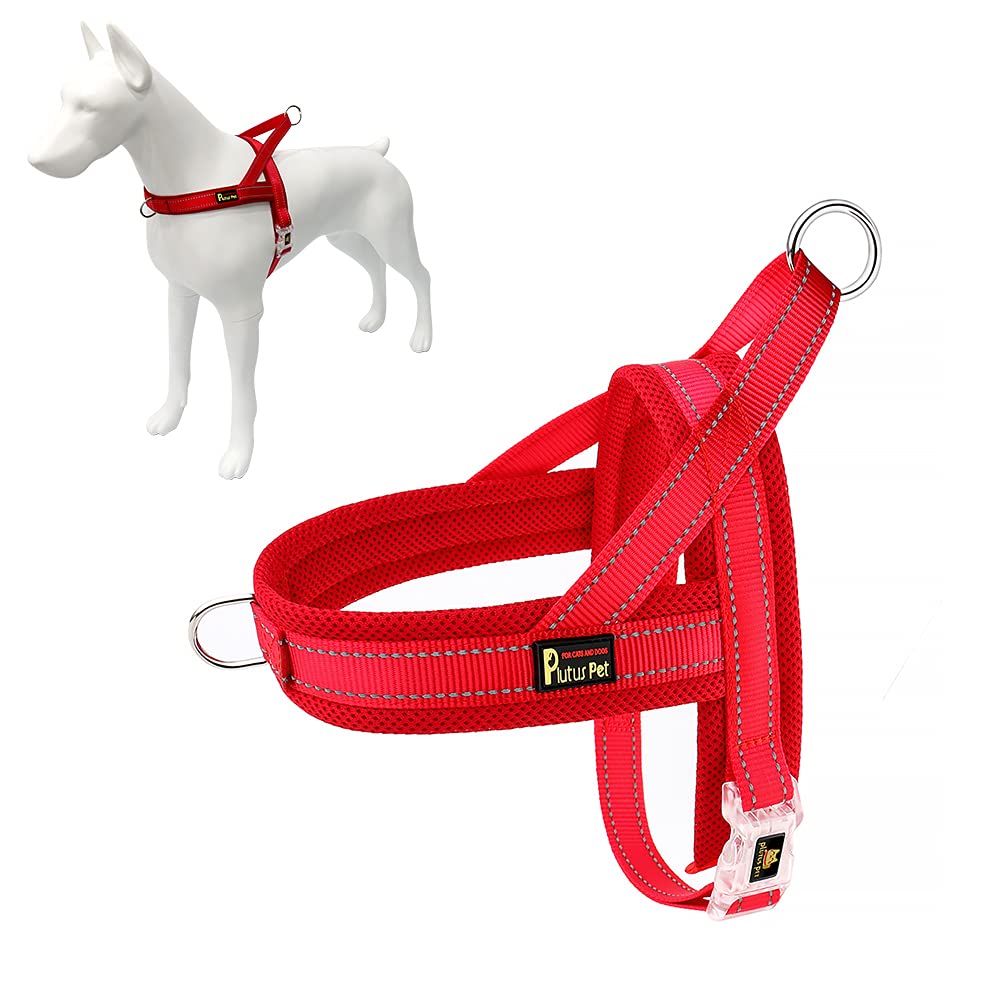 Harnais sans tirage Plutus Pet avec maille respirante pour des promenades confortables.