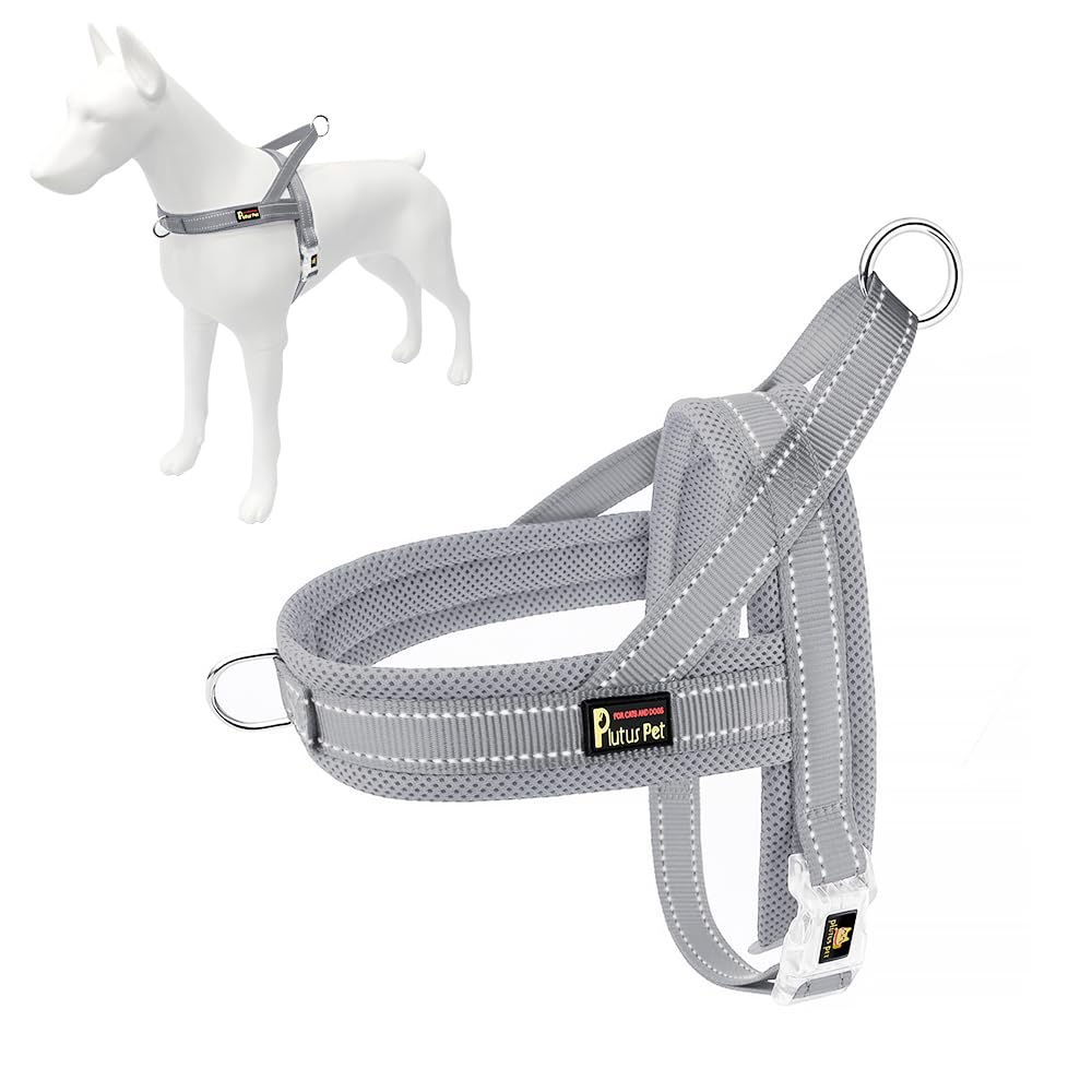 PLUTUS PET harnais sans tirage avec maillage respirant pour chien.